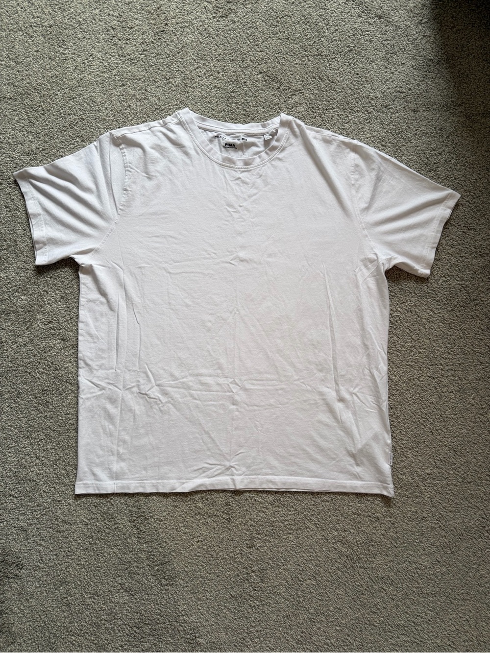 Projek Raw Men's White Pima Cotton Crewneck T-Shirt